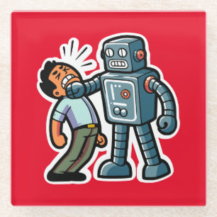Angry Robot Glass Coaster