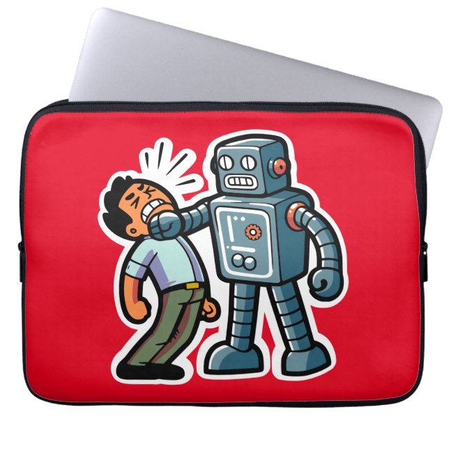 Angry Robot Laptop Sleeve (Front)