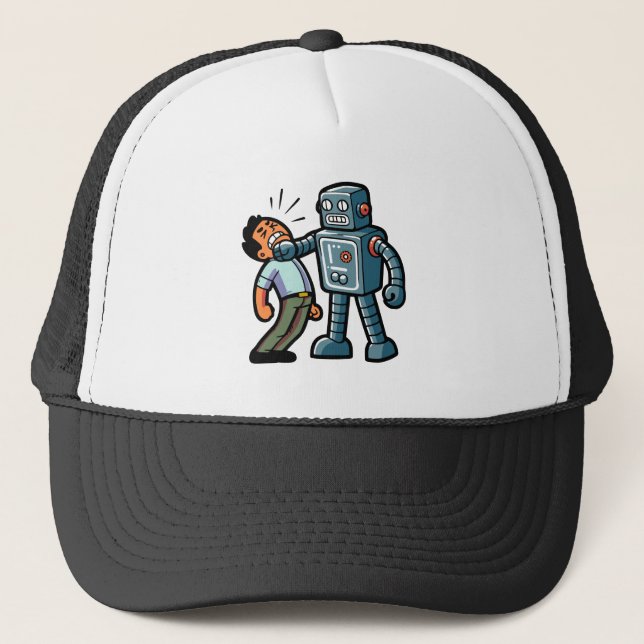 Angry Robot Trucker Hat (Front)