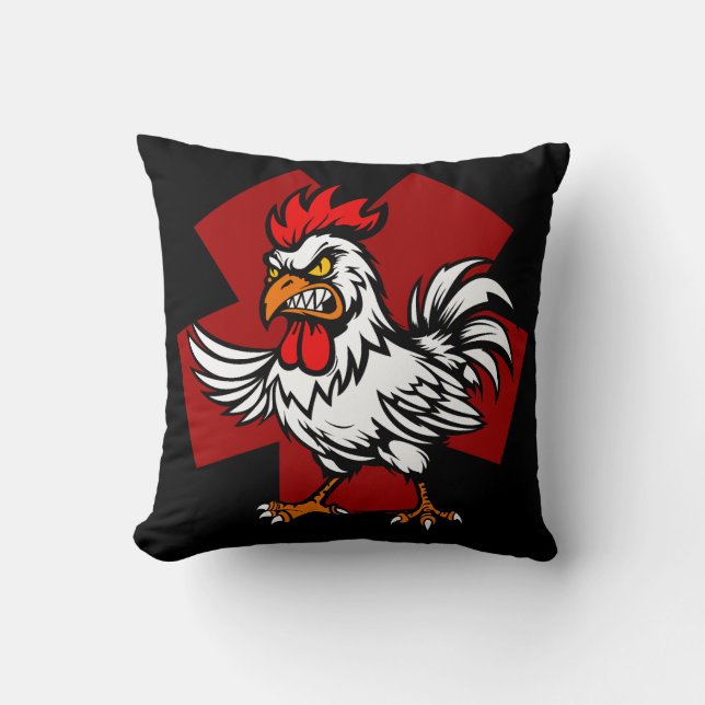 Angry Rooster Cushion (Front)