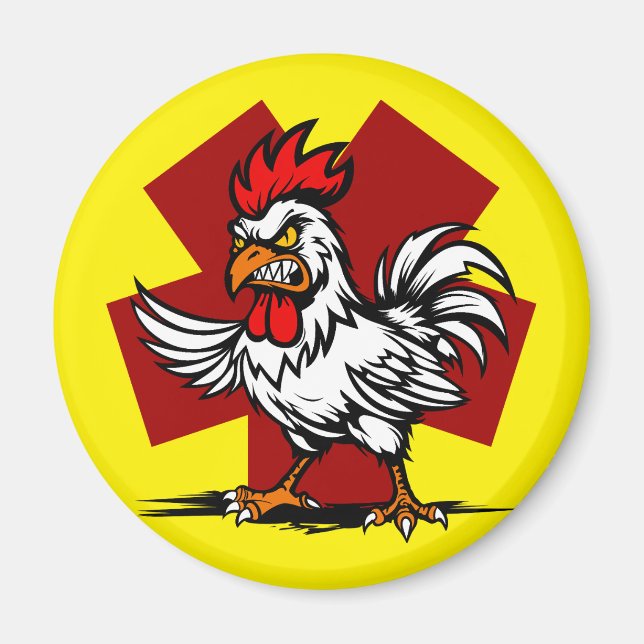 Angry Rooster Magnet (Front)