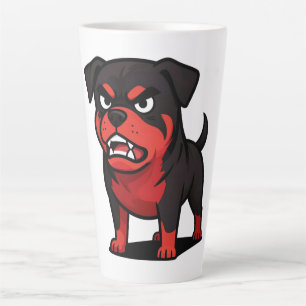 Angry Rottweiler Cartoon Dog lover gift Latte Mug