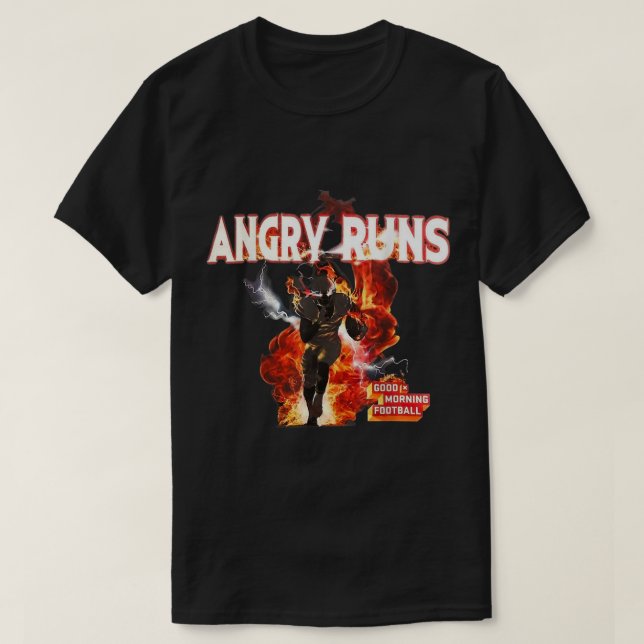 Angry Run Good Morning Football  T-Shirt (Design Front)