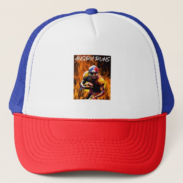 Angry Runs - American football Trucker Hat (Front)
