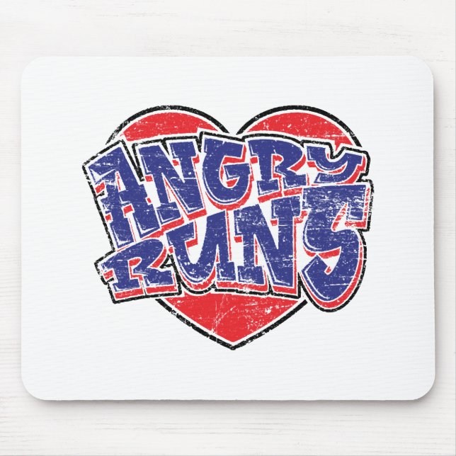 Angry Runs fans design v2  Mouse Pad (Front)