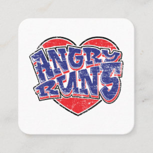 Angry Runs fans design v2 Square Business Card