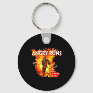Angry Runs Good Morning Football Sport Lover Vinta Key Ring