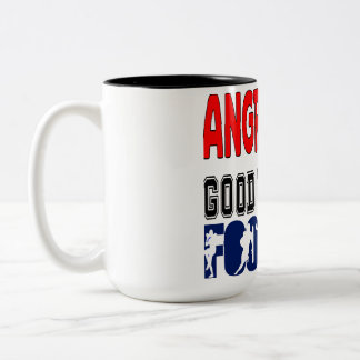 Angry Runs Good Morning Football Two-Tone Coffee Mug