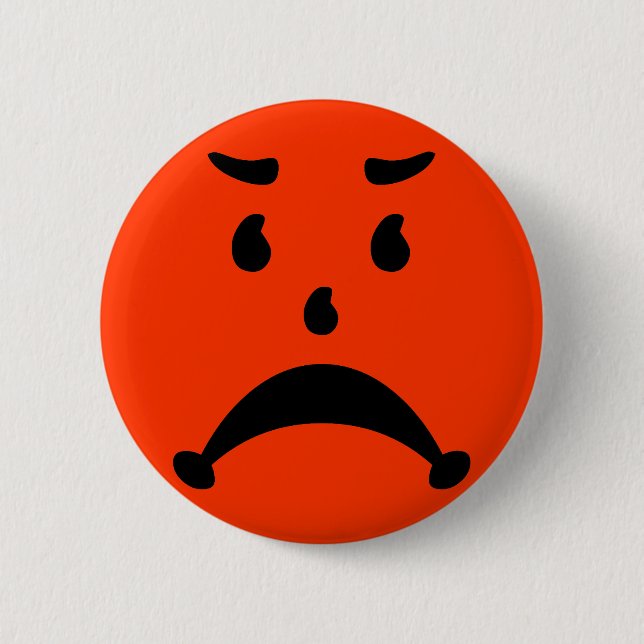 Angry Sad 80s Child Parody 6 Cm Round Badge (Front)