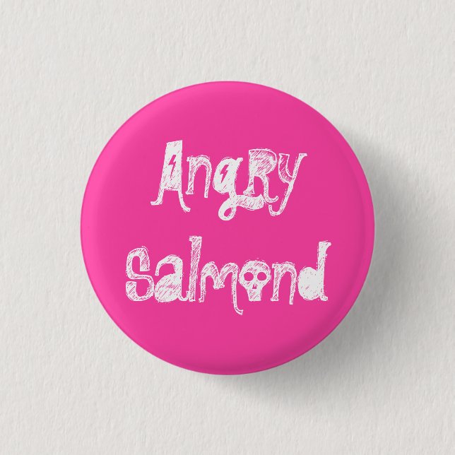 Angry Salmond 3 Cm Round Badge (Front)