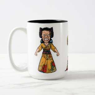 Angry Samurai Warrior – Rage and Honor Two-Tone Coffee Mug