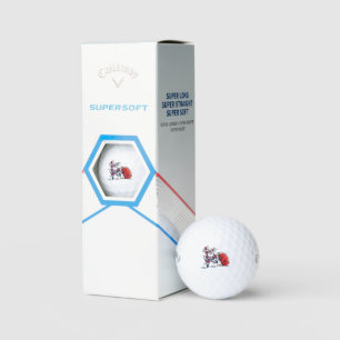 Angry Santa Callaway Supersoft golf balls 3 pk