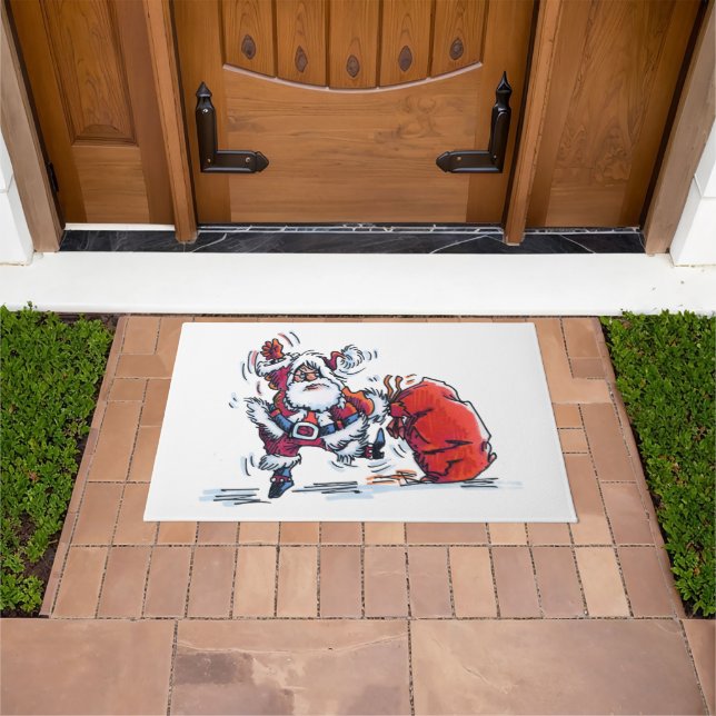 Angry Santa doormat large santa (Outdoor)