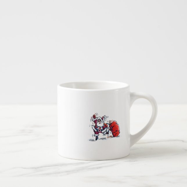 Angry Santa left hand espresso mug (Right)