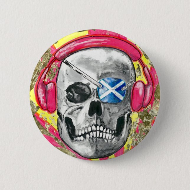 Angry Scotland Podcast 6 Cm Round Badge (Front)