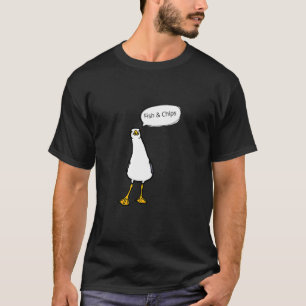 Angry Seagull Fish & Chips Cheeky Bird T-Shirt