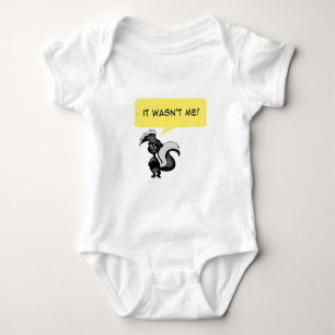 Angry skunk baby bodysuit