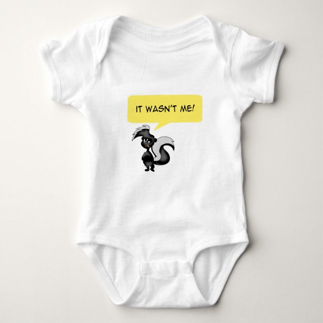 Angry skunk baby bodysuit (Front)