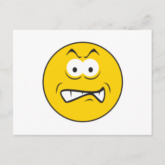 Angry Snarling Face Postcard