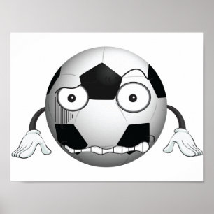 Angry Soccer Ball Poster