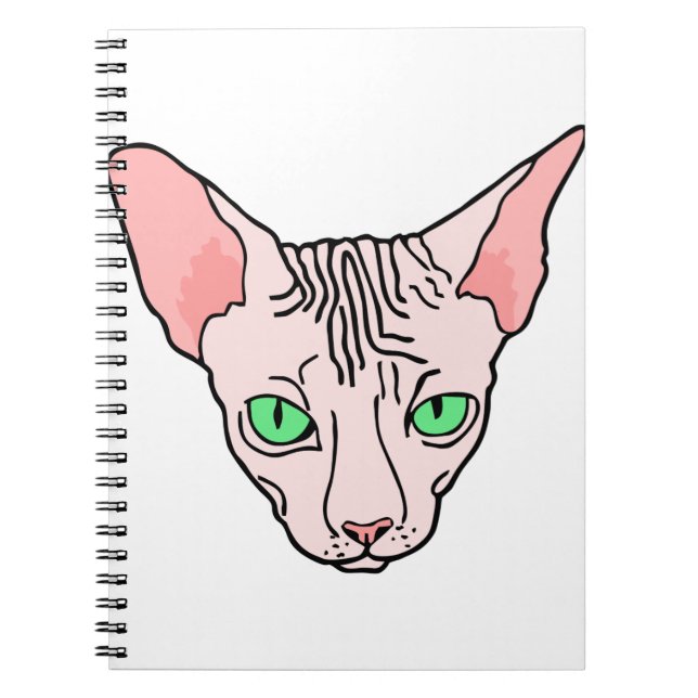 Angry Sphynx Sphinx Cat Pet Notebook (Front)
