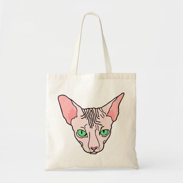 Angry Sphynx Sphinx Cat Pet Tote Bag (Front)