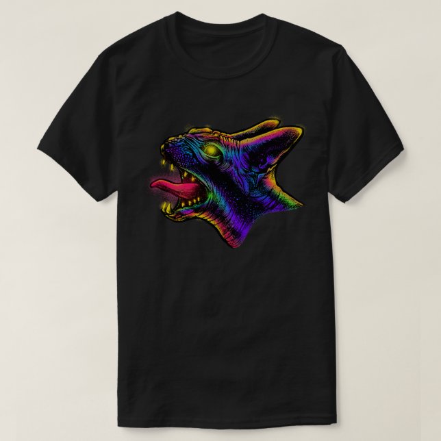 Angry Sphynxcat T-Shirt (Design Front)