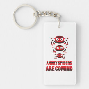 Angry spiders are coming T-Shirt Key Ring