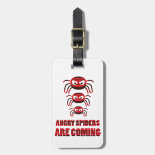 Angry spiders are coming T-Shirt Luggage Tag