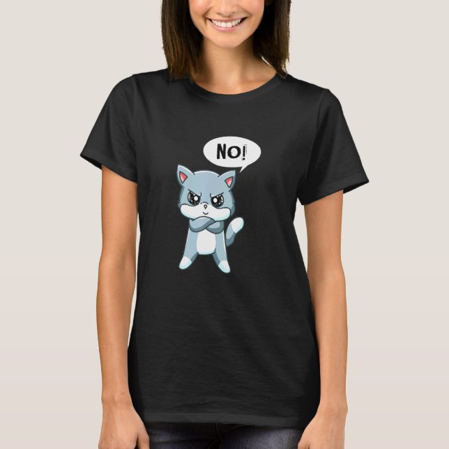 Angry Statement Cat T-Shirt (Front)