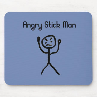 Angry Stick Man Mouse Pad