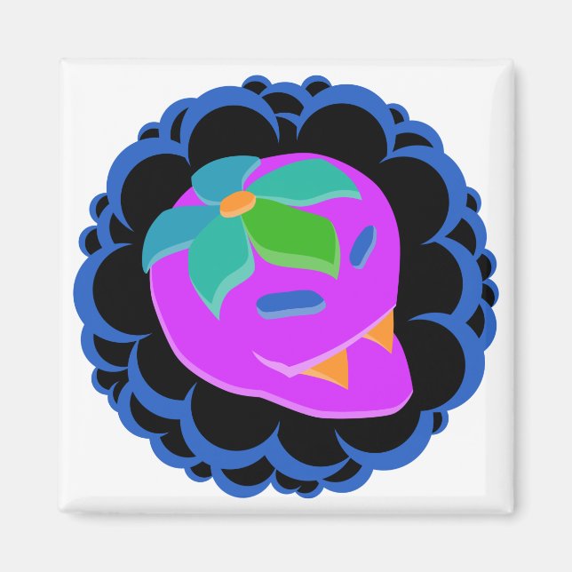 Angry strawberry! magnet (Front)
