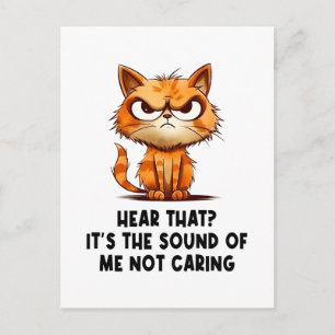Angry Stressed Cat Funny Stress Meme For Cat Lover Holiday Postcard