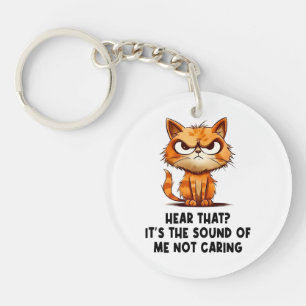 Angry Stressed Cat Funny Stress Meme For Cat Lover Key Ring