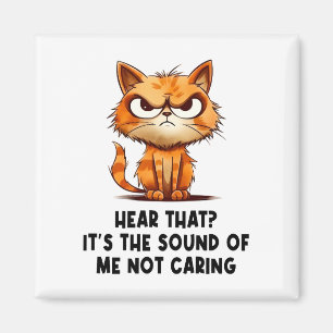 Angry Stressed Cat Funny Stress Meme For Cat Lover Magnet