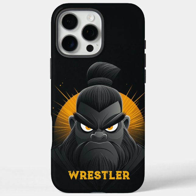 Angry Sumo Wrestler Black Case-Mate iPhone Case (Back)