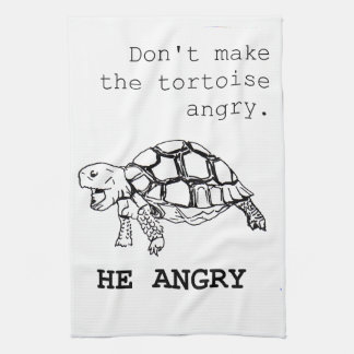 Angry Tortoise Tea Towel