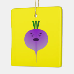 Angry Turnip by Kenneth Yoncich Ceramic Tree Decoration