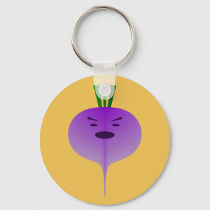 Angry Turnip by Kenneth Yoncich Key Ring