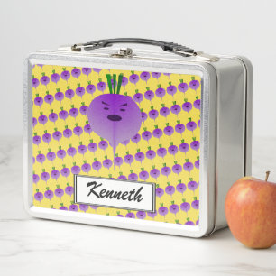 Angry Turnip by Kenneth Yoncich Metal Lunch Box