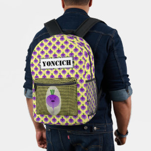 Angry Turnip by Kenneth Yoncich Printed Backpack