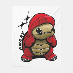 Angry Turtle Fleece Blanket