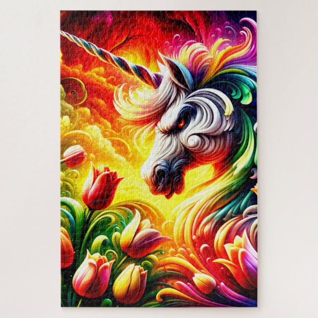 Angry Unicorn Jigsaw Puzzle (Vertical)