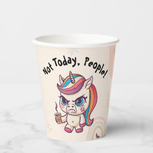 Angry Unicorn Paper Cup