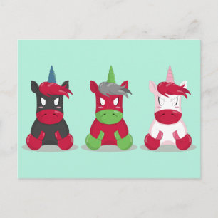 Angry Unicorns Postcard
