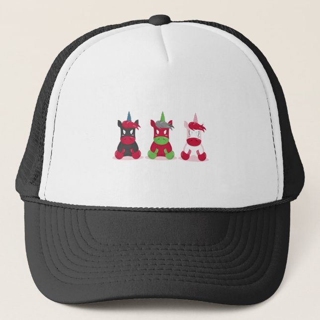 Angry Unicorns Trucker Hat (Front)