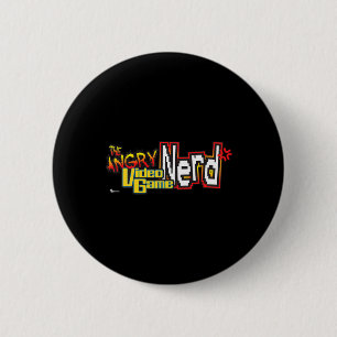 Angry Video Game Nerd Logo Premium  6 Cm Round Badge
