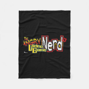 Angry Video Game Nerd Logo Premium  Fleece Blanket