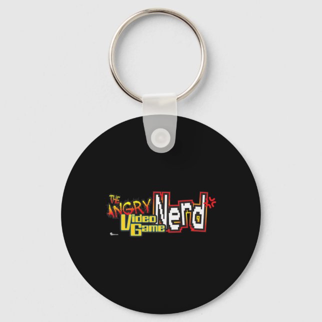 Angry Video Game Nerd Logo Premium  Key Ring (Front)
