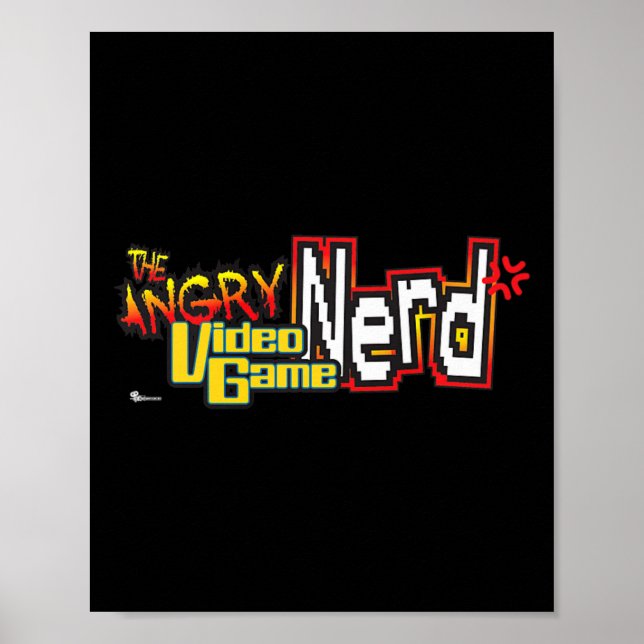 Angry Video Game Nerd Logo Premium  Poster (Front)